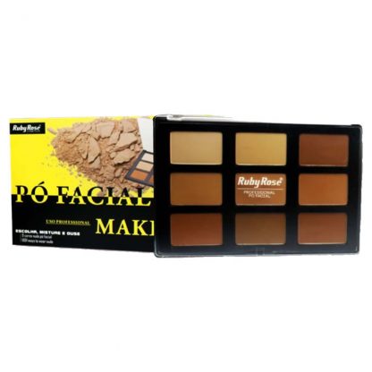 Paleta de Pó Facial Ruby Rose HB-7208