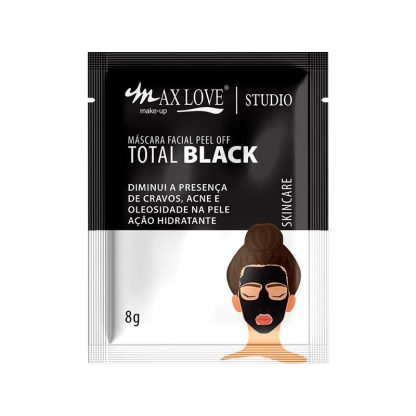 Máscara Facial Peel Off Total Black 8g Max Love