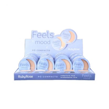 Pó Compacto Feels Mood Tons Claros Ruby Rose HB-7232-1 Atacado