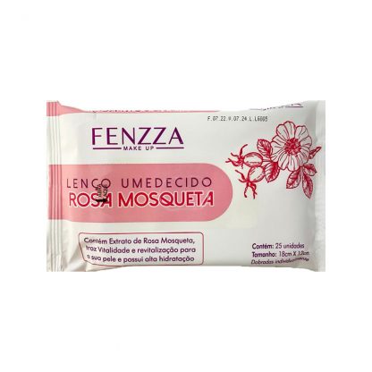 Lenço Umedecido Rosa Mosqueta Fenzza FZ-50016