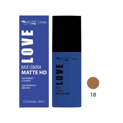 Base Líquida Matte HD Cor 18 Max Love