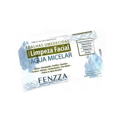 Toalha Umedecida Demaquilante com Água Micelar Fenzza FZ-51006