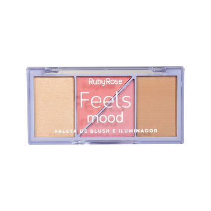 Paleta de Blush e Iluminador Feels Mood Ruby Rose Cor 1 HB-7529-1