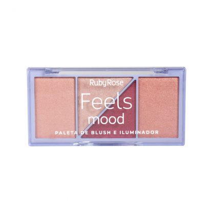 Paleta de Blush e Iluminador Feels Mood Ruby Rose Cor 2 HB-7529-2