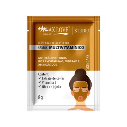 Máscara Facial Peel Off Caviar Multivitamínico Max Love