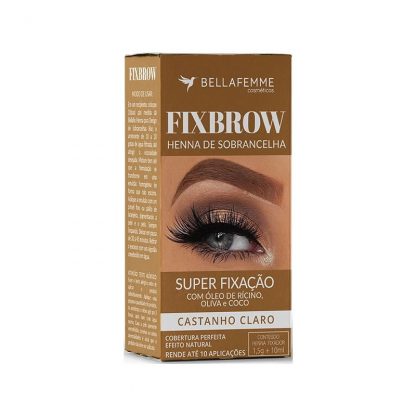 Fix Brow Henna de Sobrancelha Castanho Claro Bella Femme BF-10098-A