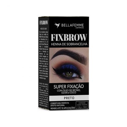 Fix Brow Henna de Sobrancelha Preto Bella Femme BF-10098-D