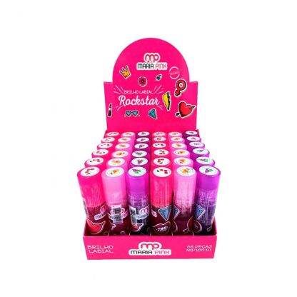 Brilho Labial Rockstar Maria Pink MP-10010 Atacado