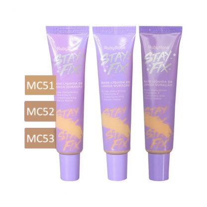 Base Líquida de Longa Duração Stay Fix Ruby Rose HB-873-G3 Kit