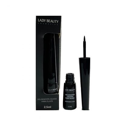 Delineador Líquido Preto Lady Beauty LB-020