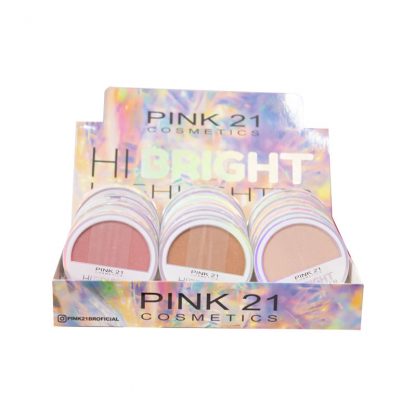 Iluminador Compacto Hi Bright Cor B Pink 21 CS-3078-B Atacado