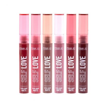 Batom Líquido Matte Self Love Cor B Pink 21 CS-3711-B Kit