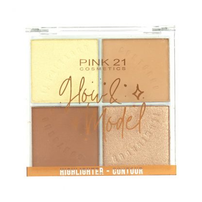 Paleta de Contorno e Iluminador Glow & Model Cor 3 Pink 21 CS-3970-3