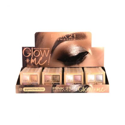 Paleta de Sombras Glow Me Pink 21 CS-3996 Atacado