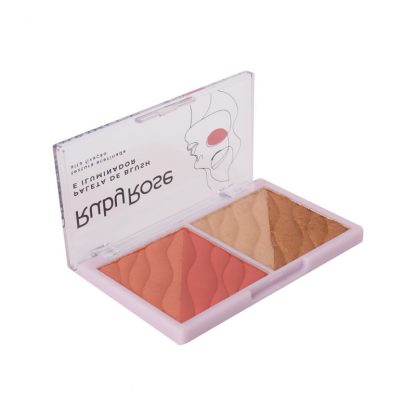 Paleta de Blush e Iluminador Cor 1 Ruby Rose HB-7533-1