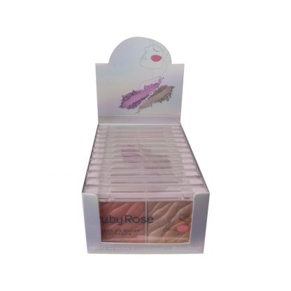 Paleta de Blush e Iluminador Cor 2 Ruby Rose HB-7533-2 Atacado