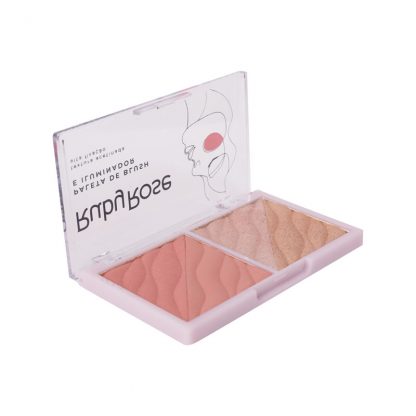 Paleta de Blush e Iluminador Cor 2 Ruby Rose HB-7533-2