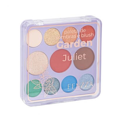 Paleta de Sombras e Blush Garden Juliet Fenzza FZMD-1014-juliet