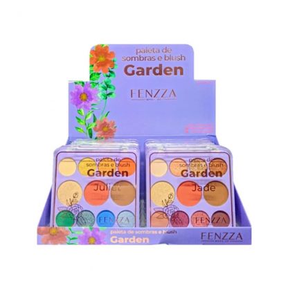 Paleta de Sombras e Blush Garden Fenzza FZMD-1014 Atacado