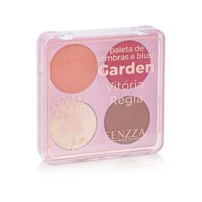 Paleta de Sombras e Blush Garden Vitória Régia Fenzza FZMD-1018-2