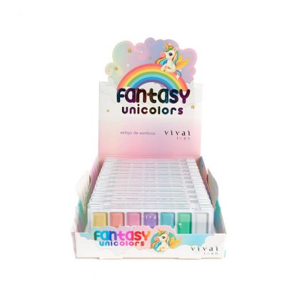 Estojo de Sombras Fantasy Unicolors Vivai V-4065 Atacado