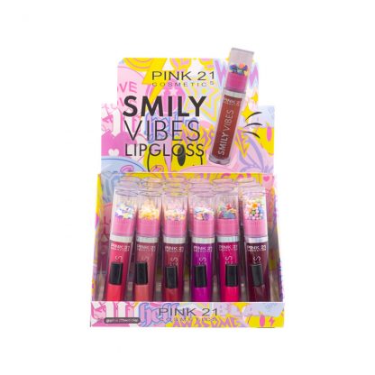 Lip Gloss Smily Vibes Cor B Pink 21 CS-3099-B Atacado