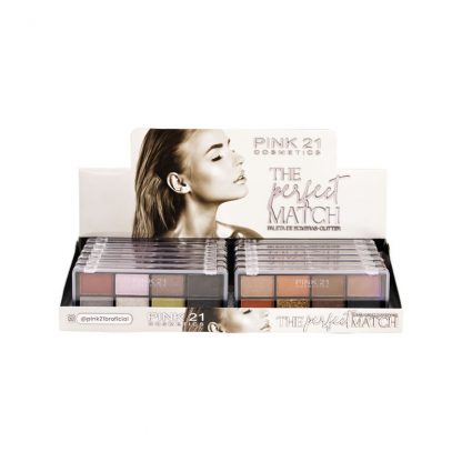 Paleta de Sombras Perfect Match Pink 21 CS-4018 Atacado