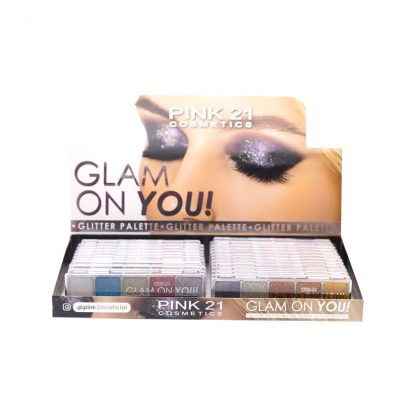 Paleta de Glitter Glam On You Pink 21 CS-4030-B Atacado