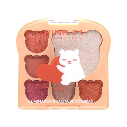 Iluminador e Paleta de Sombras With Love Cor 1 Pink 21 CS-4063-1