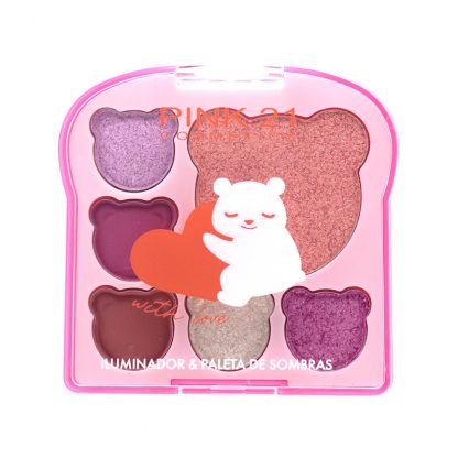 Iluminador e Paleta de Sombras With Love Cor 3 Pink 21 CS-4063-3