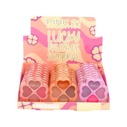 Paleta de Sombras Lucky Pink 21 CS-4061 Atacado