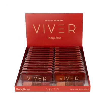 Trio de Sombras Viver Ruby Rose HB-F528-G1 Atacado