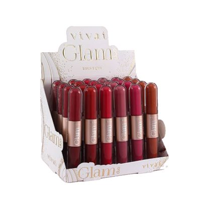 Duo Glam Gloss e Batom Líquido Matte Vivai V-3258 Atacado
