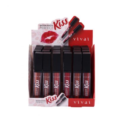 Batom Líquido Matte Perfect Kiss Vivai V-3254 Atacado