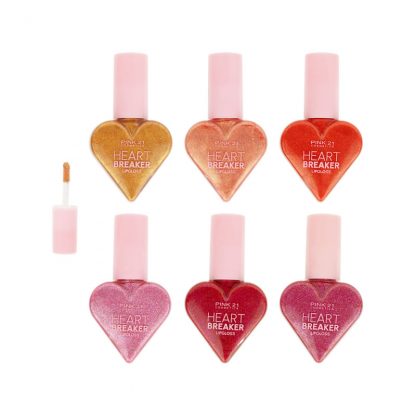 Lip Gloss Heart Breaker Cor A Pink 21 CS-3696-A Kit