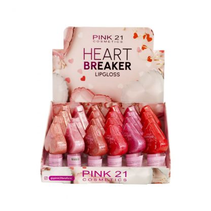 Lip Gloss Heart Breaker Cor B Pink 21 CS-3696-B Atacado