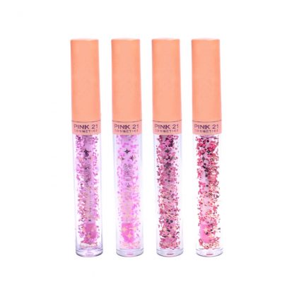 Lip Gloss Glittery Lips Pink 21 CS-4213 Kit