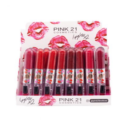 Lip Gloss X2 Pink 21 CS-4229 Atacado