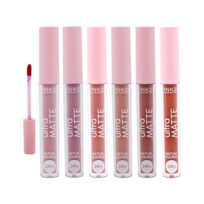 Batom Líquido Ultra Matte Cor A Pink 21 CS-4589-A Kit