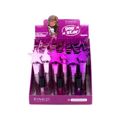 Lip Gloss Pop Star Pink 21 CS-4595 Atacado