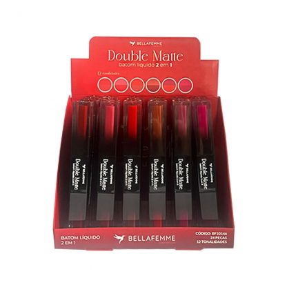 Batom Líquido Double Matte Bella Femme BF-10146 Atacado