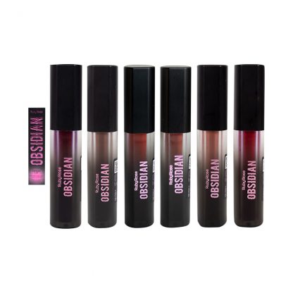 Batom Líquido Creme Lip Obsidian Ruby Rose HB-7100 Kit