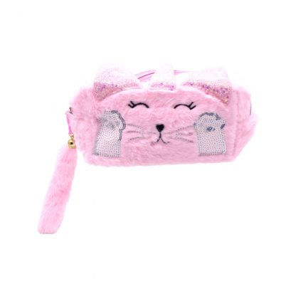 Necessaire Gato Pelúcia Pink 21 HB-87374-3