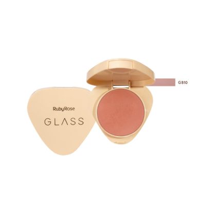 Blush Compacto Glass Cor GB10 Ruby Rose HB-6120-GB10