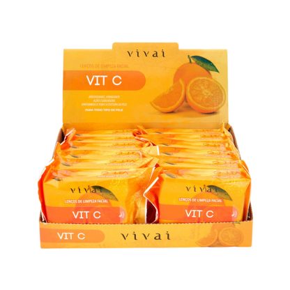 Lenço de Limpeza Facial Vit C Vivai V-5057 Atacado