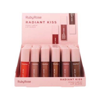 Gloss Labial Radiant Kiss Ruby Rose HB-L6400 Atacado