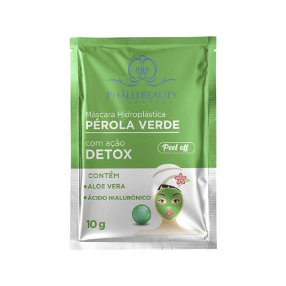 Máscara Facial Peel Off Hidroplástica Pérola Verde Phallebeauty PH-0514