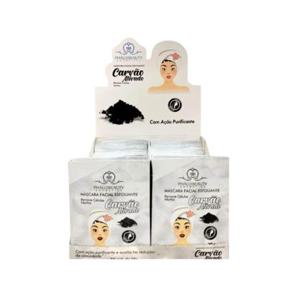 Máscara Facial Esfoliante Carvão Ativado Phallebeauty PH-081 Atacado