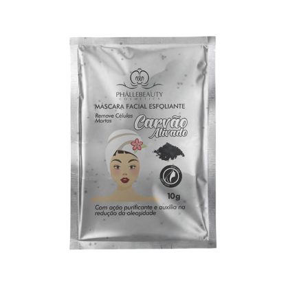 Máscara Facial Esfoliante Carvão Ativado Phallebeauty PH-081 Atacado