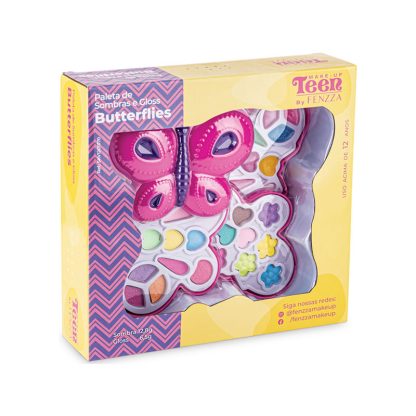 Paleta de Sombras e Gloss Butterflies Teen Fenzza SKV-12011170